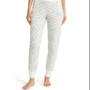 Ugg Safiya High Waist Relaxed Joggers Sweatpants Size LARGE Metal Grey Zebra